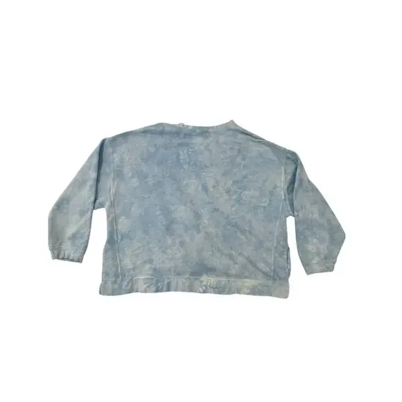 Lulus Ice Wash Tie Dye Crewneck Sweatshirt Blue Women’s Large Cloudcore Coastal - Picture 2 of 14